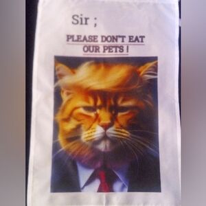 Funny cat garden flag